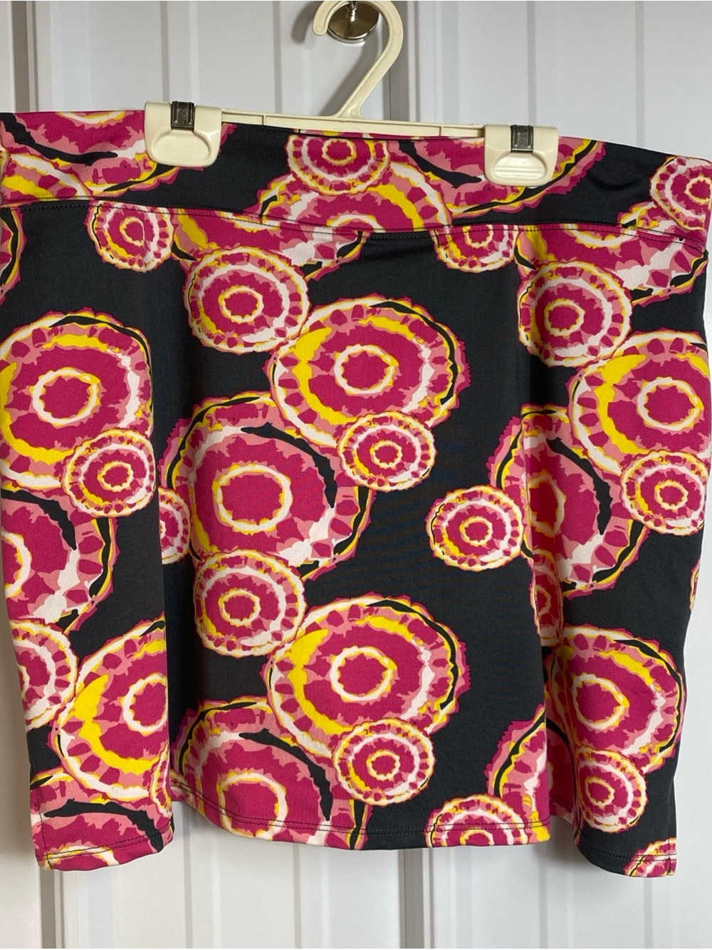 Tranquility Women Large Dark Gray Magenta Pink Skort Skirt Tie Dye Golf Tennis